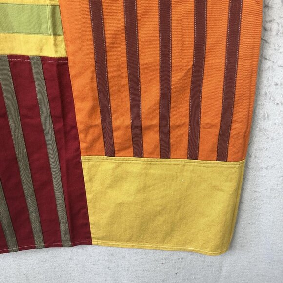 Reech by D.A.R. Skirt Womens Large Multicolor Striped Patchwork Midi Boho Cotton - Picture 13 of 15